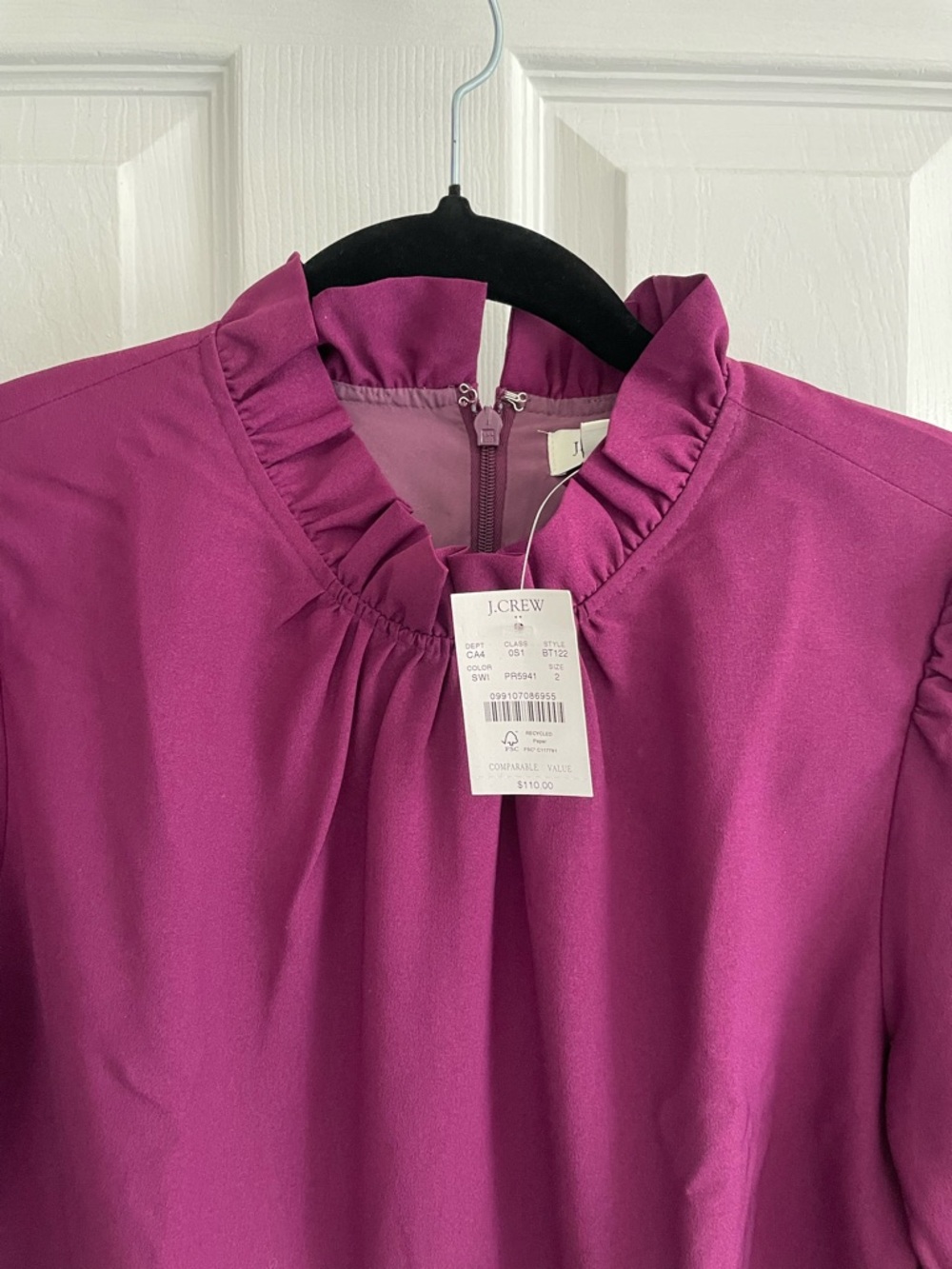 J. Crew Ruffleneck Shift Dress - Picture 3 of 5